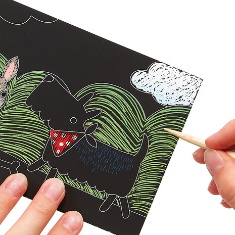 Ooly Mini Scratch & Scribble - Playful Pups