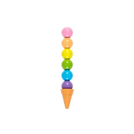 Ooly Rainbow Scoops Stacking Erasable Crayons + Scented Eraser