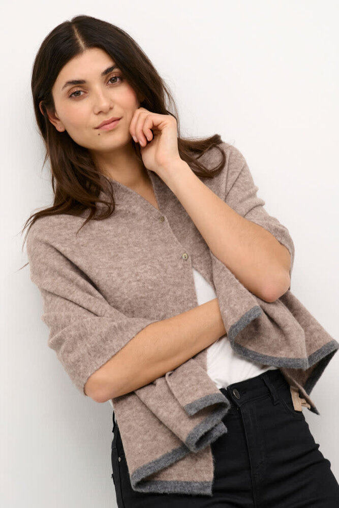 Culture Mag Poncho Scarf – Timber Wolf Melange Culture Mag Poncho Scarf – Timber Wolf Melange