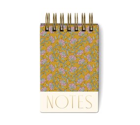 Designworks Ink Twin Wire Chunky Notepad - Green Vintage Floral