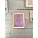 Tinystories Lilac Breeze in eikenhouten lijst - A4