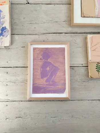 Tinystories Lilac Breeze in eikenhouten lijst - A4