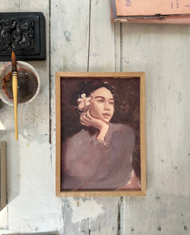 Tinystories Frangipani-Flower in lijst - 30 x 40cm