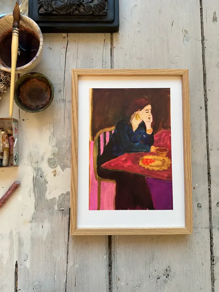 Tinystories Lemon Raspberry Pie in lijst - 30 x 40cm