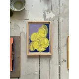 Tinystories Citrons a Lindigo in eikenhouten lijst - A4