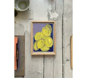 Tinystories Citrons a Lindigo in eikenhouten lijst - A4