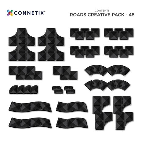 Connetix CONNETIX - Creative Roads Pack 48 pc Connetix CONNETIX - Creative Roads Pack 48 pc