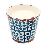 Wax Design Kaars Vela Mosaico 14x12,5cm - Petrol/Bergamot