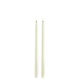Uyuni LED slim taper candle, Ivory, Smooth, 2-pack,  2,3x32 cm Uyuni LED slim taper candle, Ivory, Smooth, 2-pack,  2,3x32 cm
