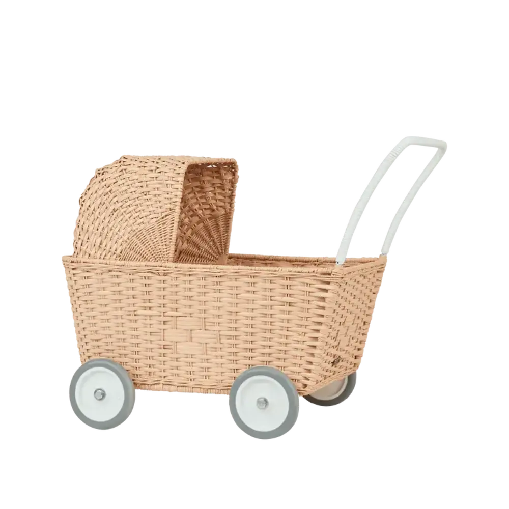 Olli Ella Rattan Strolley – Seashell Pink