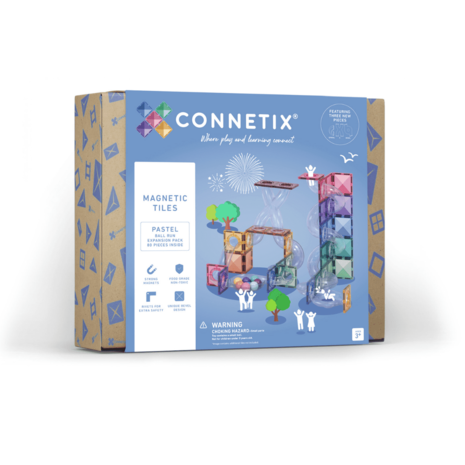 Connetix CONNETIX - Pastel Ball Run Expansion Pack 80 pc Connetix CONNETIX - Pastel Ball Run Expansion Pack 80 pc