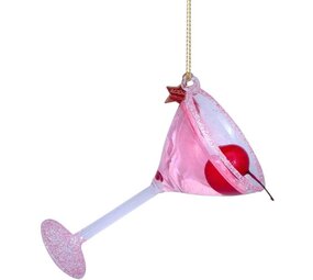 Vondels Ornament glass pink cosmopolitan cocktail