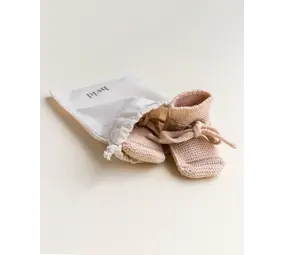 Hvid Booties - 9-15 mnd - Apricot
