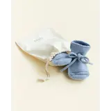 Hvid Booties - 0-9 mnd - Light Blue