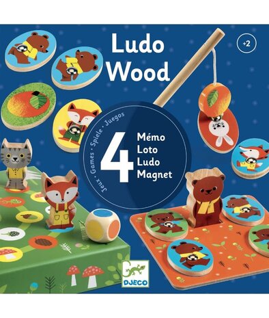 Djeco LudoWood - 4 games