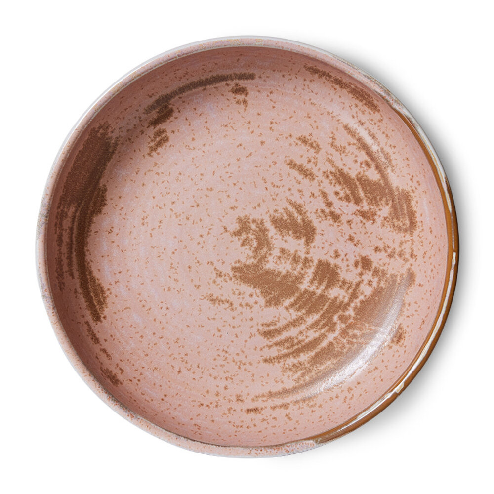 HK Living Deep Plate L - Rustic pink HK Living Deep Plate L - Rustic pink