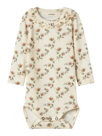 Lil' Atelier Gavo Els LS Slim Body - Turtledove Flowers Lil' Atelier Gavo Els LS Slim Body - Turtledove Flowers