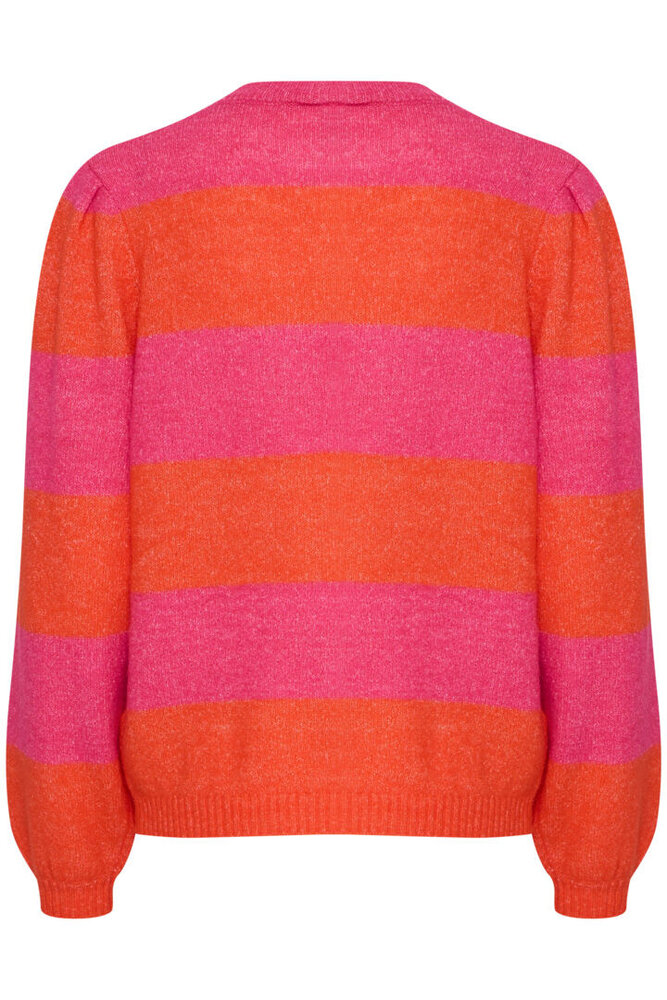 ICHI Dust LS Stripe Pullover – Pink Yarrow ICHI Dust LS Stripe Pullover – Pink Yarrow