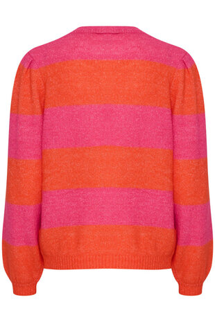 ICHI Dust LS Stripe Pullover – Pink Yarrow ICHI Dust LS Stripe Pullover – Pink Yarrow