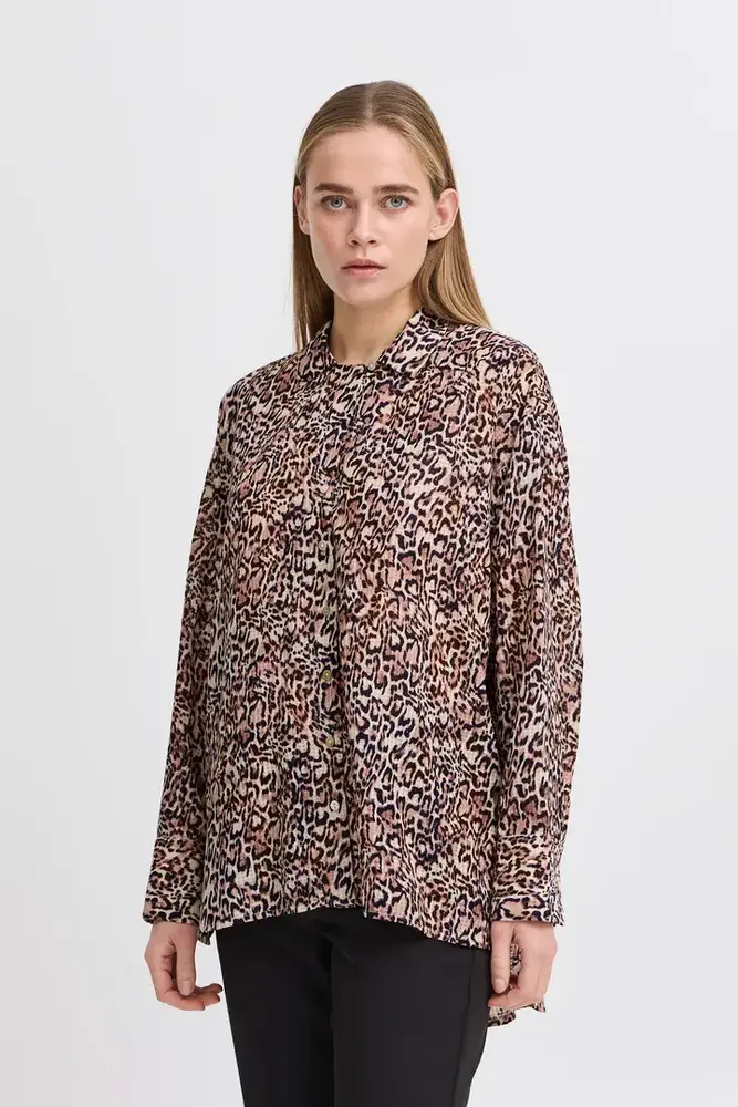 ICHI Safary Shirt – Brown Leopard ICHI Safary Shirt – Brown Leopard