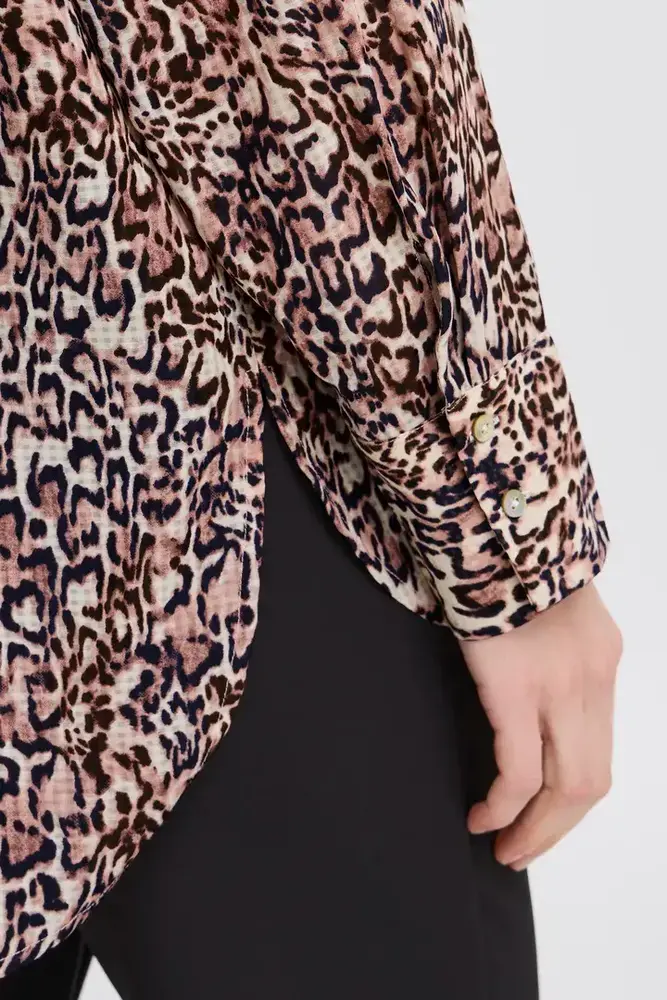 ICHI Safary Shirt – Brown Leopard ICHI Safary Shirt – Brown Leopard