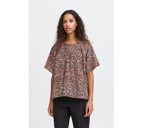 ICHI Safary Blouse – Brown Leopard ICHI Safary Blouse – Brown Leopard