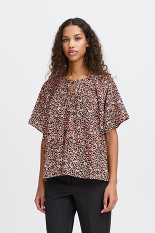 ICHI Safary Blouse – Brown Leopard ICHI Safary Blouse – Brown Leopard
