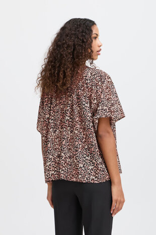 ICHI Safary Blouse – Brown Leopard ICHI Safary Blouse – Brown Leopard