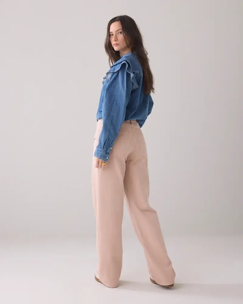 Summum Woman Straight fit jeans coloured denim - Rosesmoke Summum Woman Straight fit jeans coloured denim - Rosesmoke