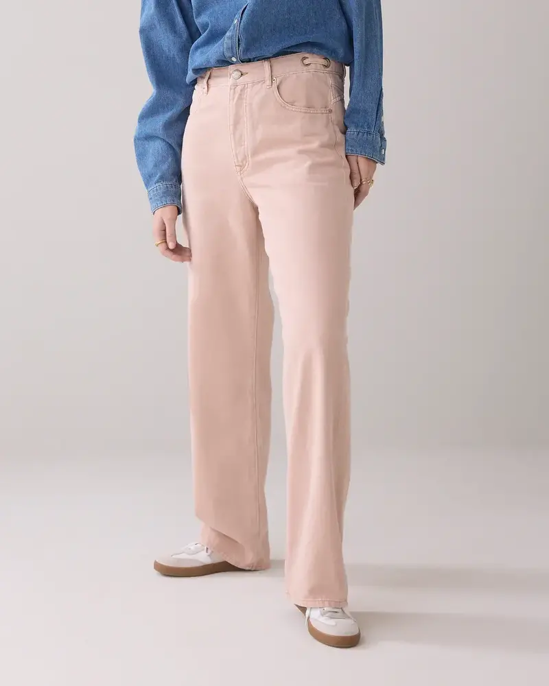 Summum Woman Straight fit jeans coloured denim - Rosesmoke Summum Woman Straight fit jeans coloured denim - Rosesmoke