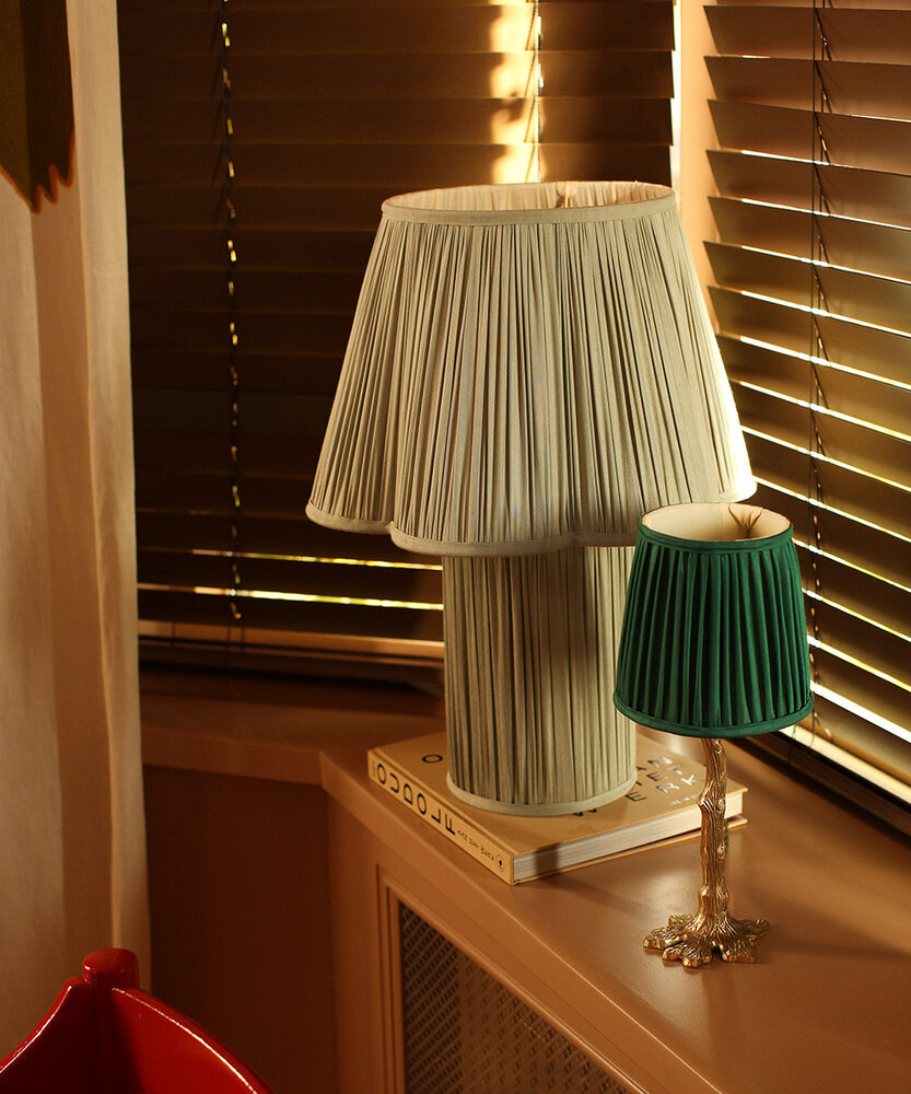 Doing Goods Kiara Lampshade Silk 16cm  - Emerald Doing Goods Kiara Lampshade Silk 16cm  - Emerald