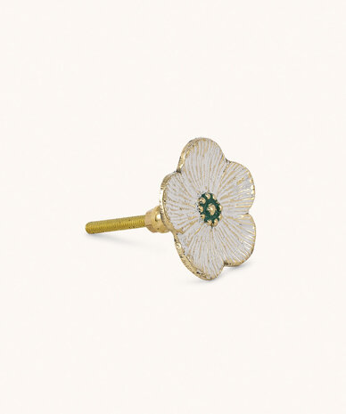 Doing Goods Faye Flower Knob - White