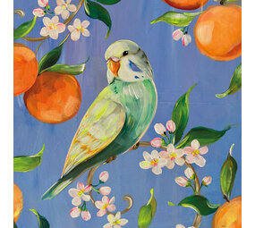 Ppd Servetten Perruche et Oranges 33x33 Ppd Servetten Perruche et Oranges 33x33