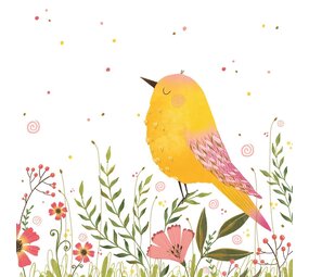 Ppd Servetten Bird yellow 33x33 Ppd Servetten Bird yellow 33x33