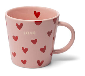 Vondels Ceramic Tea cup hearts LOVE Vondels Ceramic Tea cup hearts LOVE