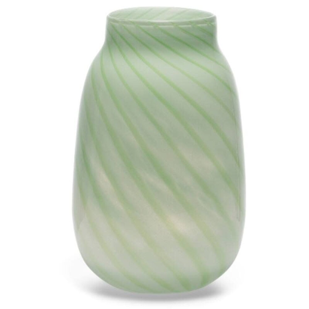 Vondels Vase Glass Stripes 27,5cm  - Green Vondels Vase Glass Stripes 27,5cm  - Green