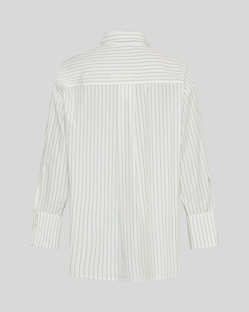 MSCH Erina Zenika Shirt STP - Egret/Forest Shade MSCH Erina Zenika Shirt STP - Egret/Forest Shade