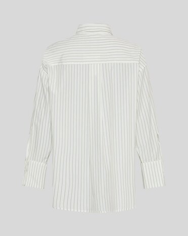 MSCH Erina Zenika Shirt STP - Egret/Forest Shade MSCH Erina Zenika Shirt STP - Egret/Forest Shade