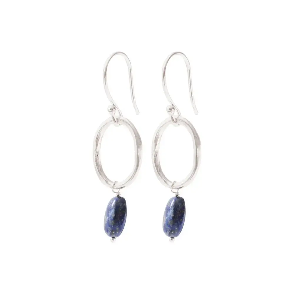 A Beautiful Story Graceful Lapis Lazuli SP Earrings A Beautiful Story Graceful Lapis Lazuli SP Earrings