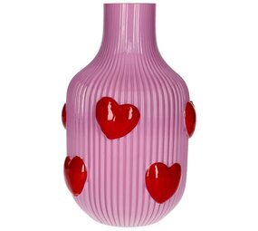 L'amour Vase Hearts  (h30cm)- Light lilac/ Sprayed L'amour Vase Hearts  (h30cm)- Light lilac/ Sprayed