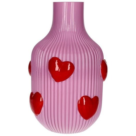 L'amour Vase Hearts  (h30cm)- Light lilac/ Sprayed