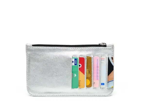 Chabo Bags Cards & Coins Wallet - Silver Chabo Bags Cards & Coins Wallet - Silver