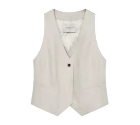 Cph Muse Nature Waistcoat - Jet Stream melange