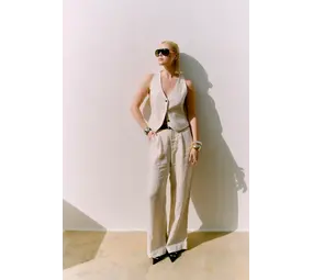 Cph Muse Nature Wide Pant - Jet Stream melange Cph Muse Nature Wide Pant - Jet Stream melange