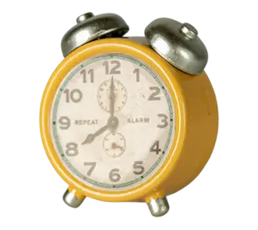 Maileg Alarm clock, Mouse - Yellow Maileg Alarm clock, Mouse - Yellow