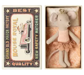 Maileg Princess mouse, Little sister in matchbox Maileg Princess mouse, Little sister in matchbox
