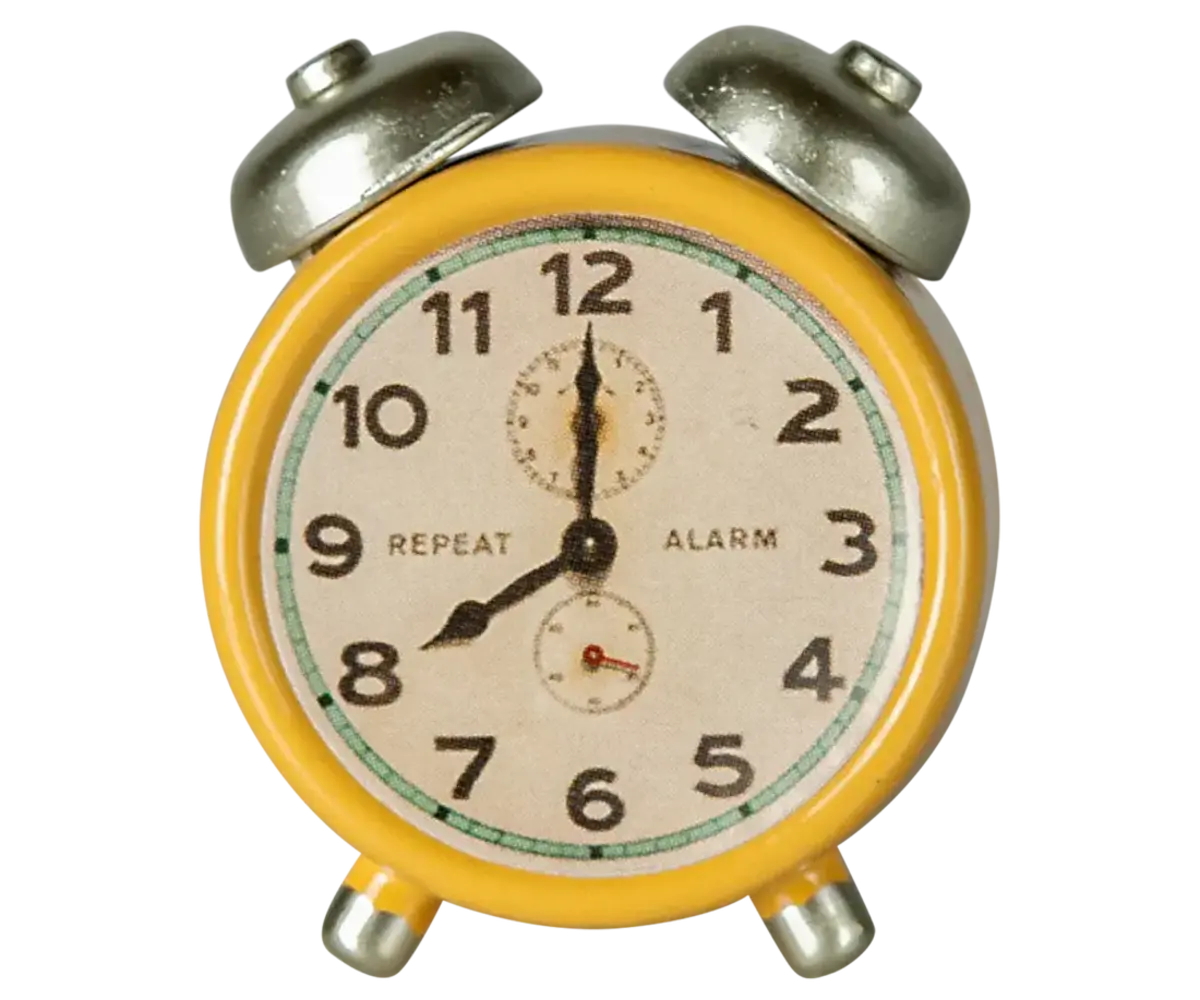 Maileg Alarm clock, Mouse - Yellow Maileg Alarm clock, Mouse - Yellow