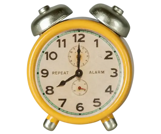 Maileg Alarm clock, Mouse - Yellow Maileg Alarm clock, Mouse - Yellow
