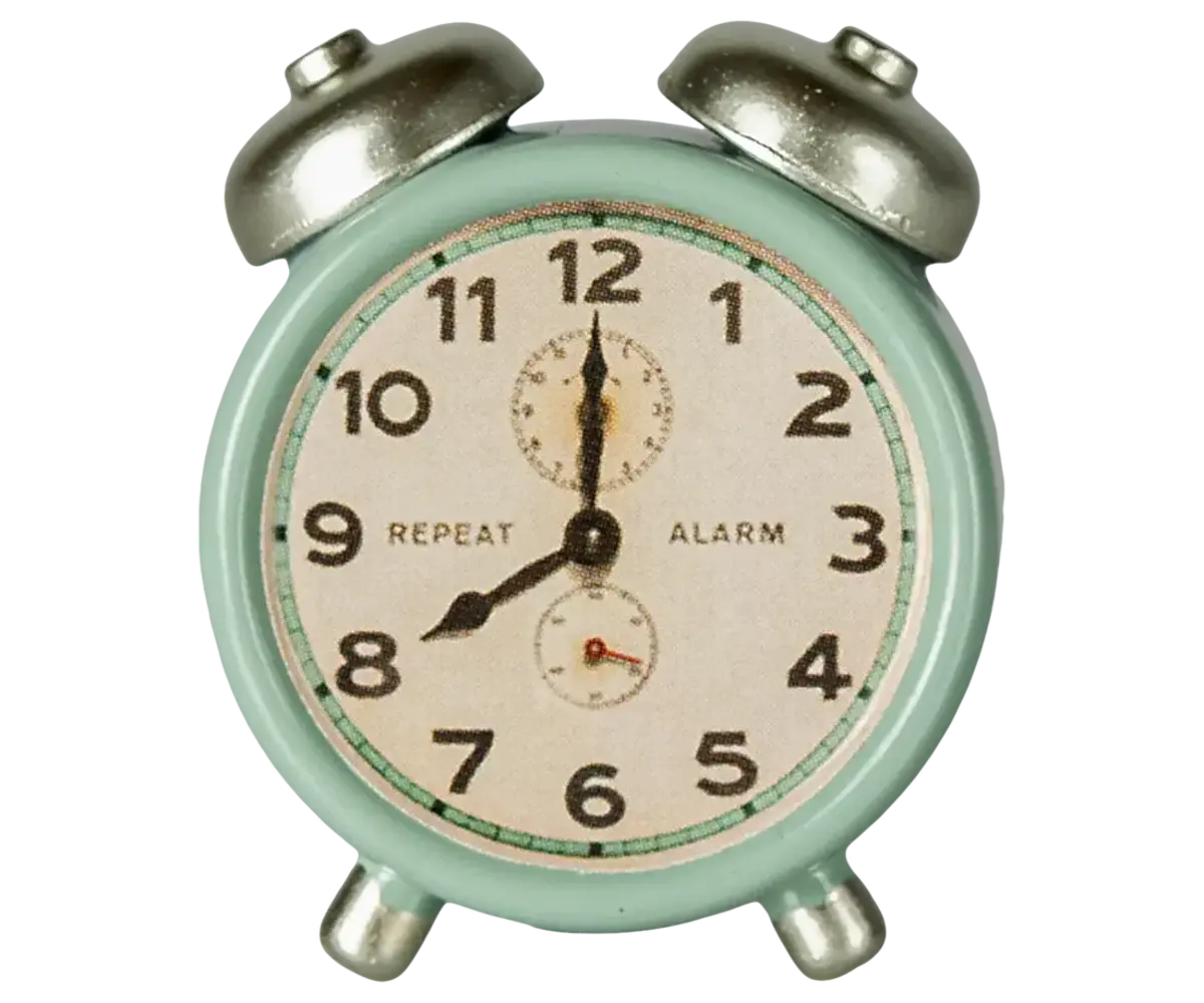 Maileg Alarm clock, Mouse - Mint