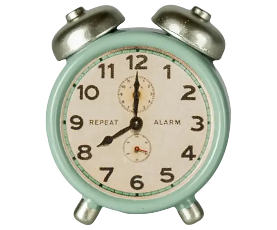 Maileg Alarm clock, Mouse - Mint
